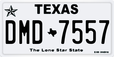 TX license plate DMD7557