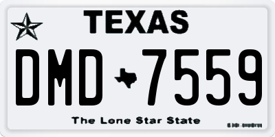 TX license plate DMD7559