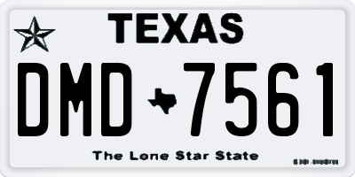 TX license plate DMD7561