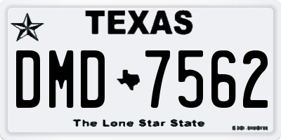 TX license plate DMD7562