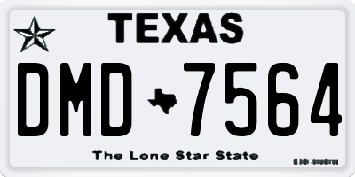 TX license plate DMD7564