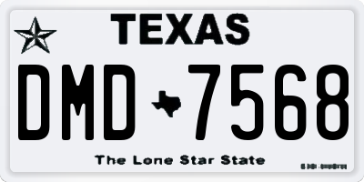 TX license plate DMD7568