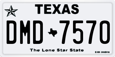 TX license plate DMD7570