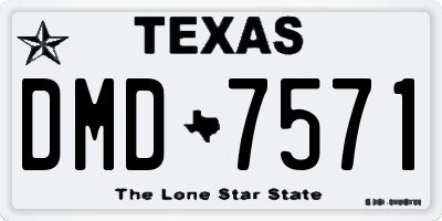 TX license plate DMD7571