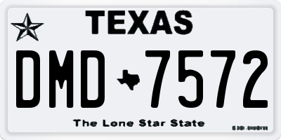 TX license plate DMD7572