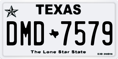 TX license plate DMD7579