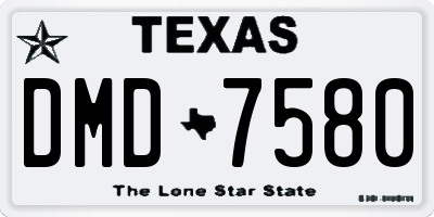 TX license plate DMD7580
