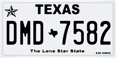 TX license plate DMD7582