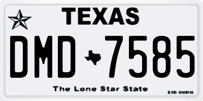 TX license plate DMD7585