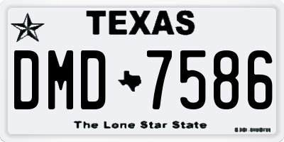 TX license plate DMD7586