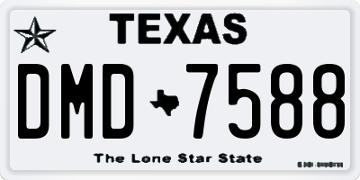 TX license plate DMD7588