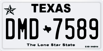 TX license plate DMD7589