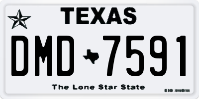TX license plate DMD7591