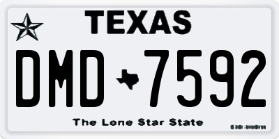 TX license plate DMD7592