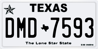 TX license plate DMD7593