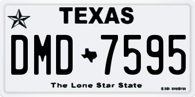 TX license plate DMD7595