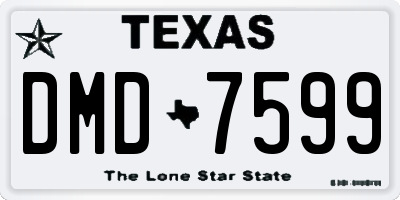 TX license plate DMD7599