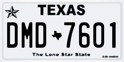TX license plate DMD7601