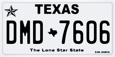 TX license plate DMD7606
