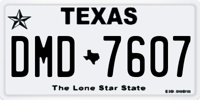 TX license plate DMD7607