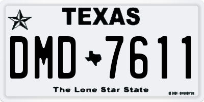 TX license plate DMD7611