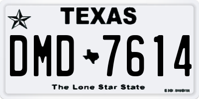 TX license plate DMD7614