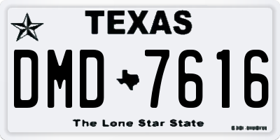 TX license plate DMD7616