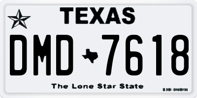 TX license plate DMD7618