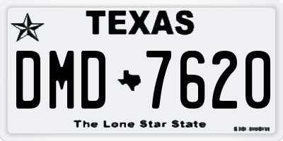 TX license plate DMD7620