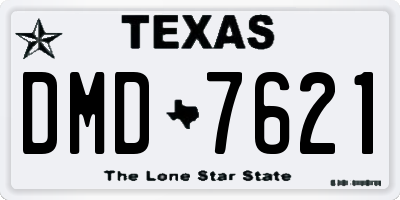 TX license plate DMD7621