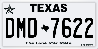 TX license plate DMD7622
