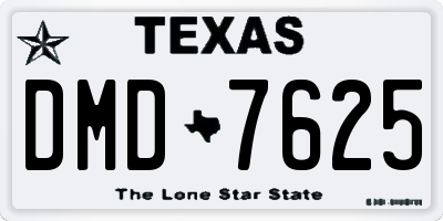 TX license plate DMD7625