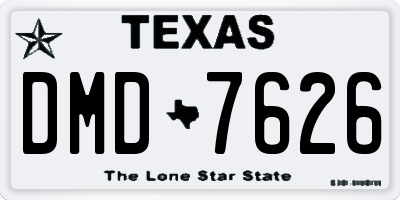 TX license plate DMD7626