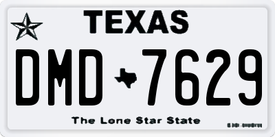TX license plate DMD7629
