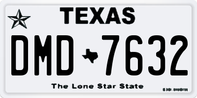 TX license plate DMD7632