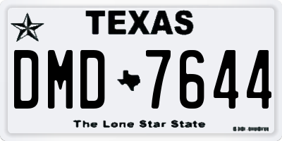 TX license plate DMD7644