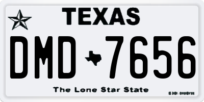 TX license plate DMD7656