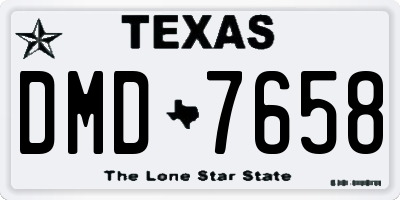 TX license plate DMD7658