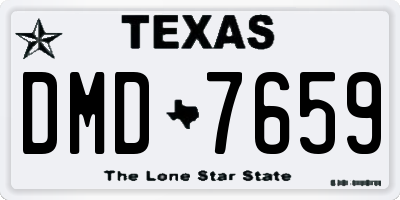 TX license plate DMD7659