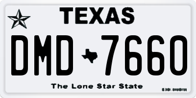 TX license plate DMD7660