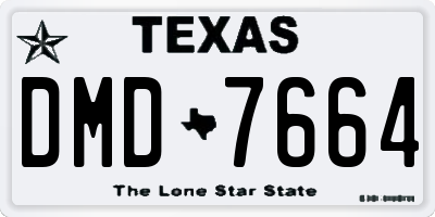 TX license plate DMD7664