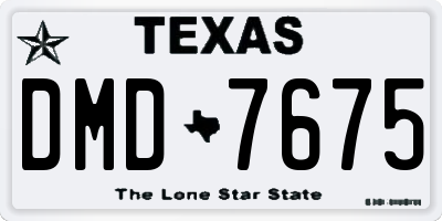 TX license plate DMD7675