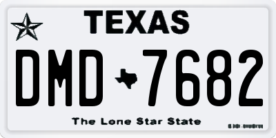TX license plate DMD7682