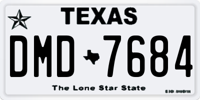 TX license plate DMD7684