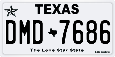 TX license plate DMD7686