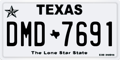 TX license plate DMD7691