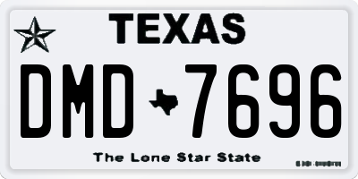 TX license plate DMD7696