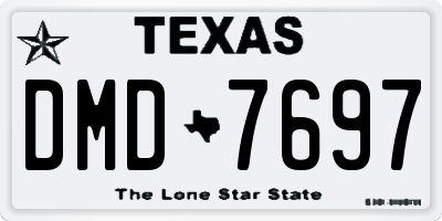 TX license plate DMD7697