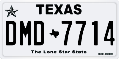 TX license plate DMD7714