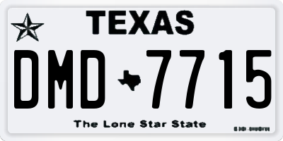 TX license plate DMD7715